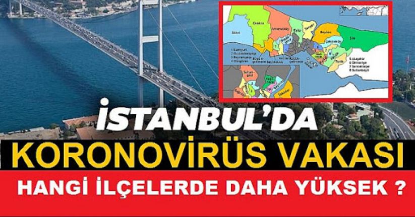 İstanbul'da en çok koronavirüs vakası hangi ilçelerde?