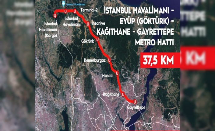 Kağıthane-Eyüp-İstanbul Havalimanı ve Gayrettepe-Kağıthane metrosu açılıyor!