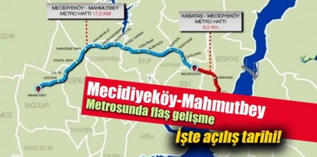 28 Ekimde Açılacak Olan Mecidiyeköy-Mahmutbey metrosu ilk 10 gün ücretsiz