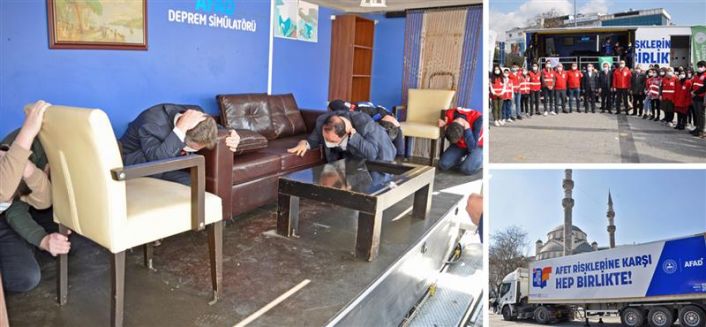Gaziosmanpaşa&#039;da Simülasyon tırında 7.4&#039;lük deprem anını yaşadılar