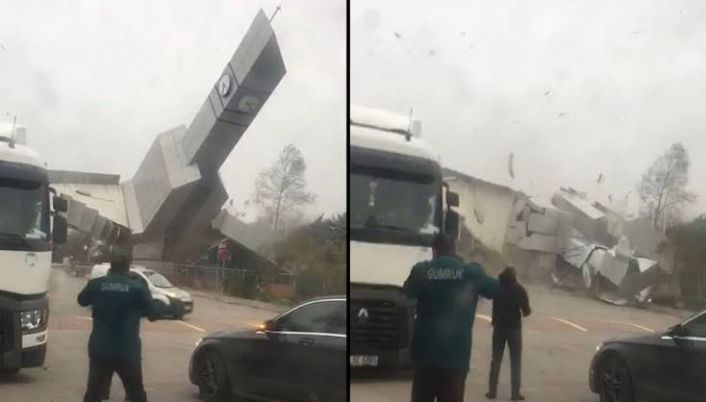 İstanbul'da saat kulesi bir anda yerle bir oldu!