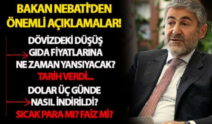 Hazine ve Maliye Bakanı Nureddin Nebati&#039;den önemli açıklamalar