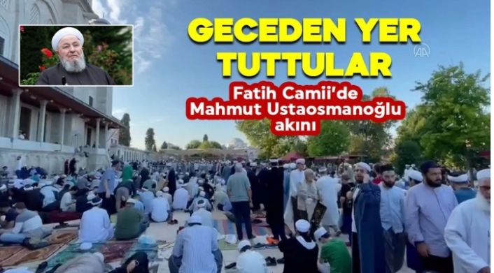 Fatih Camii&#039;nde insan seli! Mahmut Ustaosmanoğlu son yolculuğuna uğurlanıyor!
