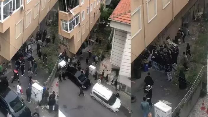 Gaziosmanpaşa&#039;da iki grup arasındaki kavgada tekme ve yumruklar havada uçuştu