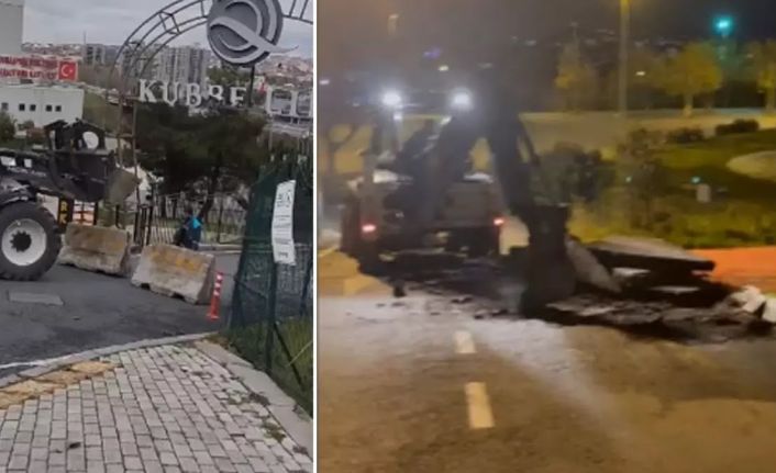 Gaziosmanpaşa Belediyesi gece yarısı özel mülkü yerle bir etmeye çalıştı