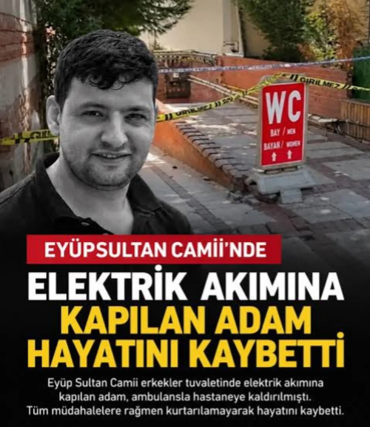 Ey&uuml;psultan'da elektrik akımına kapılan iş&ccedil;i hayatını kaybetti