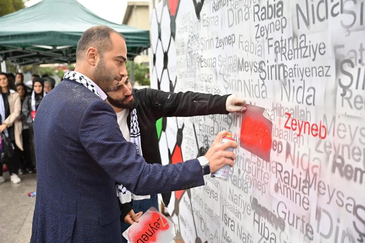 Gaziosmanpaşa’da İsrail’in Filistin’de öldürdüğü 18 bin çocuk için anma etkinliği düzenlendi