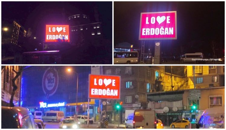 Gaziosmanpaşa Belediyesi'nden 'Stop Erdoğan'a yanıt: 'Love Erdoğan'
