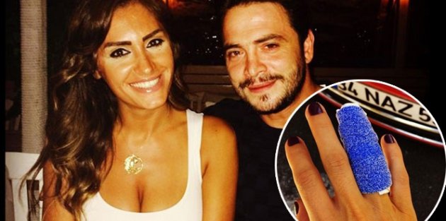 Ahmet Kural sevgilisi Naz Çekem'in parmağını kırdı