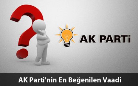 AK Parti'nin En Beğenilen Vaadi!
