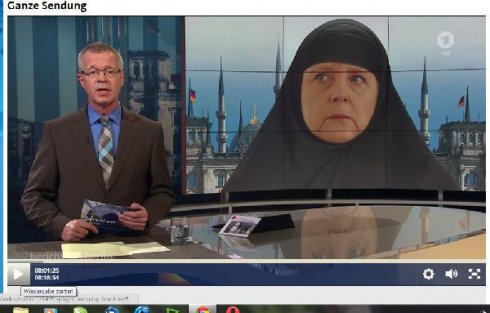 Alman televizyonu Merkel’e çarşaf giydirdi