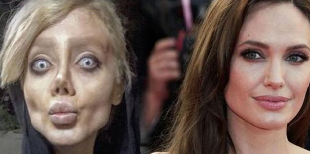 Angelina Jolie'ye benzemek için servet harcadı