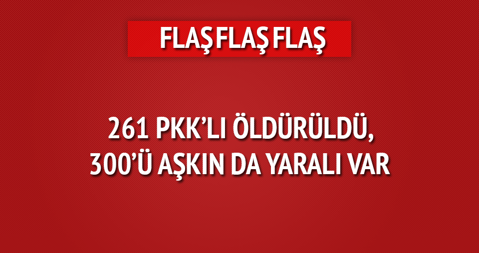 Askeri kaynaklar: 261 PKK'lı öldürüldü