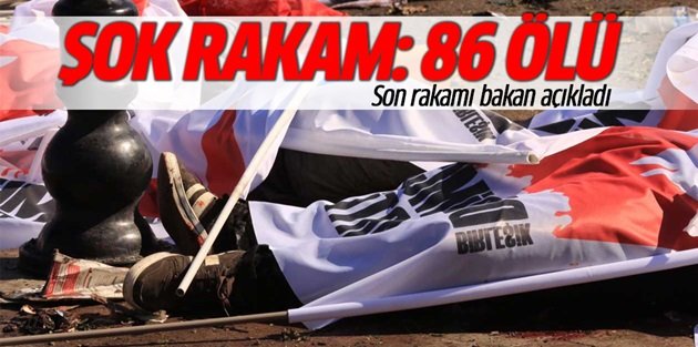 Bakan açıkladı: Ankara'daki patlamada ölü sayısı 86