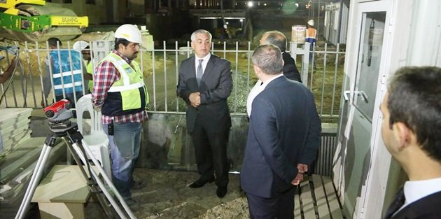 Başkan Aydın Yeni Belediye Binası İnşaatını İnceledi
