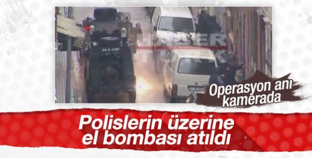 Bayrampaşa'da polisin üzerine bomba atıldı!
