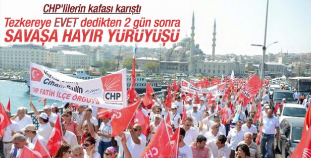 CHP İstanbul Galata'da barış yürüyüşü yaptı