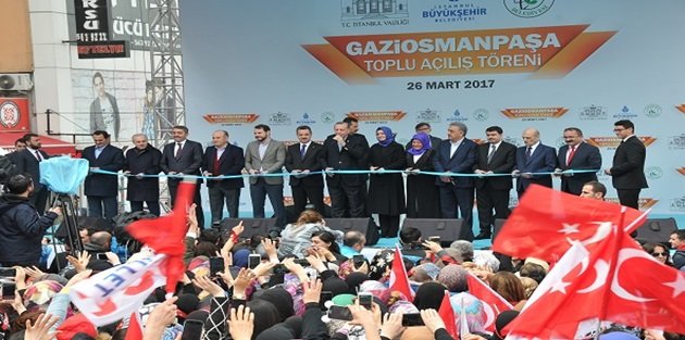 Cumhurbaşkanı Erdoğan Gaziosmanpaşa'da, 530 milyon TL’lik 27 Eserin Açılışını Yaptı
