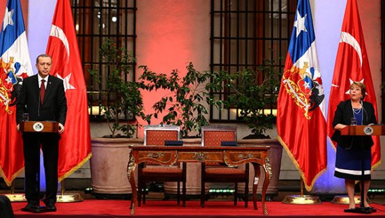 Cumhurbaşkanı Erdoğan ve Bachelet'ten ortak basın toplantısı