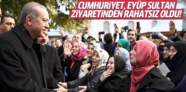 Cumhuriyet, Erdoğan'ın Eyüp Sultan ziyaretinden rahatsız oldu