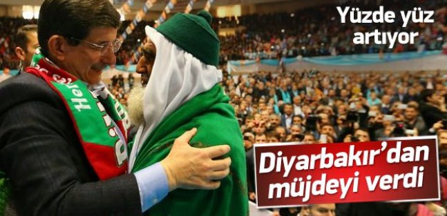 Davutoğlu Diyarbakır'da müjdeyi verdi