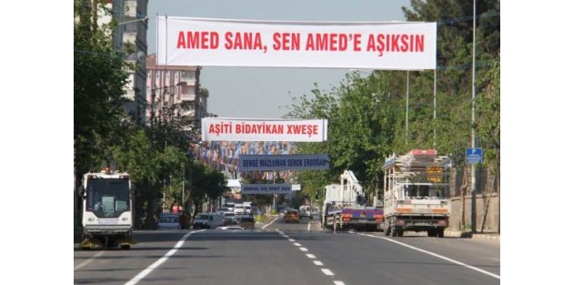 Diyarbakır'da dikkat çeken Erdoğan pankartları