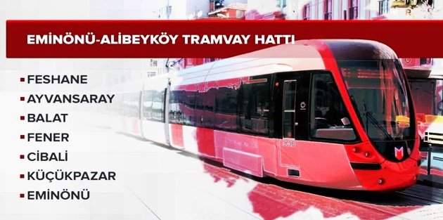 Eminönü-Alibeyköy Tramvay Hattı 1 Ocak'ta hizmete giriyor