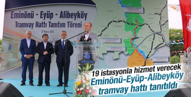 Eminönü-Eyüp-Alibeyköy tramvay hattı tanıtıldı