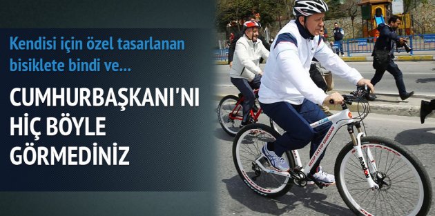 Erdoğan, Cumhurbaşkanlığı Türkiye Bisiklet Turu'nda pedal çevirdi