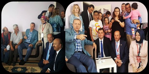 Erdoğan, Sultangazi'de kendisine el sallayan aileyi ziyaret etti