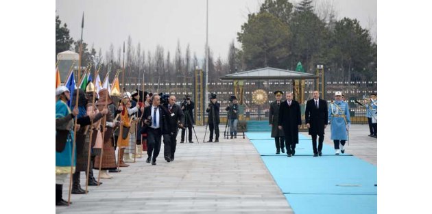 Erdoğan'dan Aliyev'e görkemli karşılama