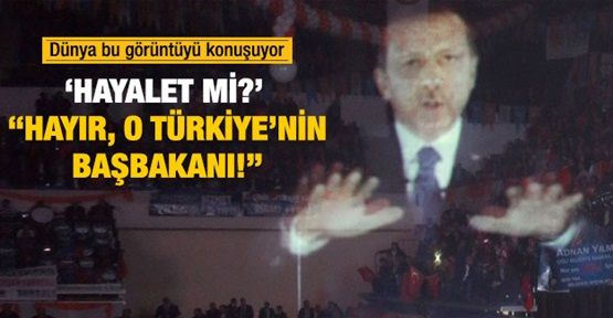 Erdoğan'ın hologram görüntüsü dış basında