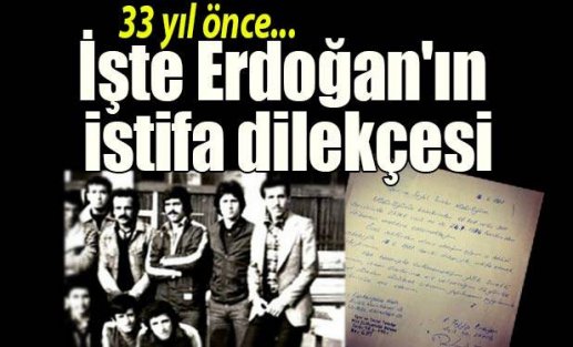 Erdoğan'ın İETT'den istifa dilekçesi ortaya çıktı