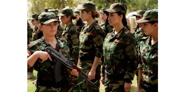 Ezidi kadınlar IŞİD'e karşı silahlandı!