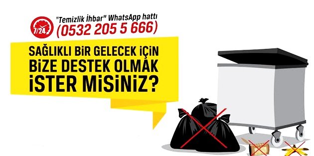 Gaziosmanpaşa Belediyesi’nden WhatsApp’lı Temizlik İhbar Hattı