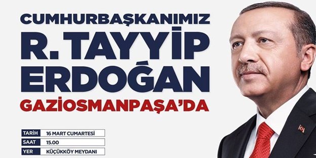 Gaziosmanpaşa'da Erdoğan heyecanı!