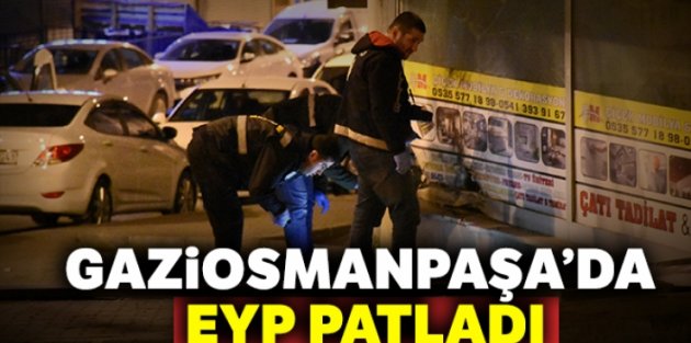 Gaziosmanpaşa'da EYP patladı, bir iş yerinin camları kırıldı