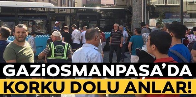 Gaziosmanpaşa'da halk otobüsü kazası