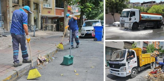 Gaziosmanpaşa’da Tüm Cadde ve Sokaklar Yıkanıp Dezenfekte Ediliyor