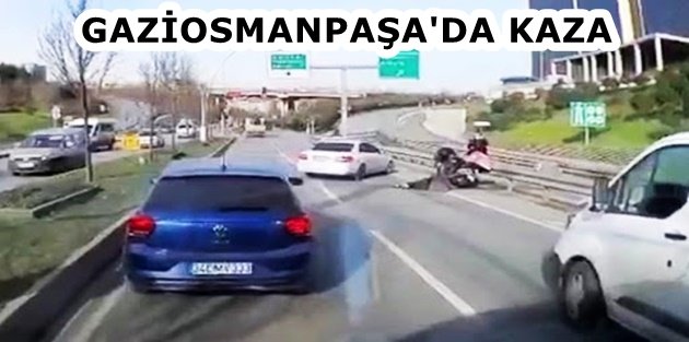 Gaziosmanpaşa'da yolun karşısına geçmeye çalışan yayaya motosiklet çarptı