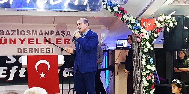 İçişleri Bakanı Soylu, Gaziosmanpaşa'da Ünyeliler iftar programına katıldı