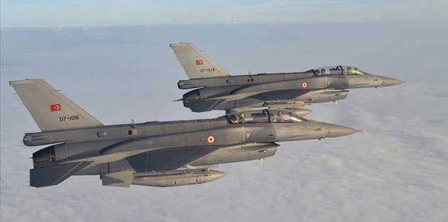 İki F-16 ile Suriye hava sahasında uçuş görevleri gerçekleştirildi