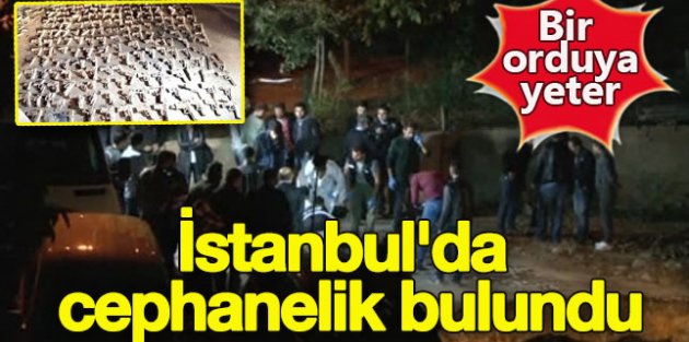İstanbul'da boş arazide çok sayıda tabanca bulundu