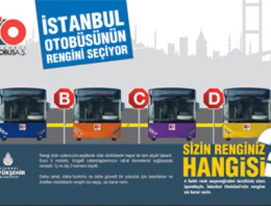 İstanbul'da otobüslerin rengi değişiyor