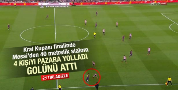 Messi'den Athletic Bilbao'ya slalom gol