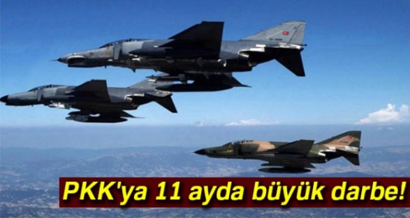 PKK'ya 11 ayda büyük darbe!