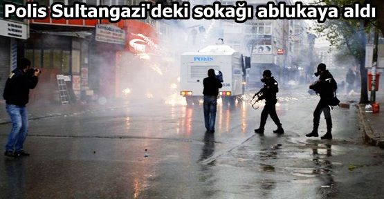 Polis Sultangazi'deki sokağı ablukaya aldı