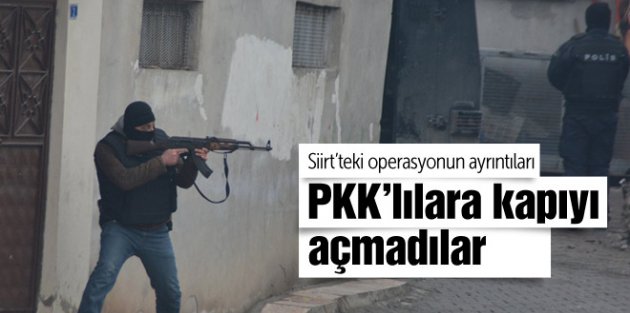 Siirt'te kaçan PKK'lılara kapıyı açmadılar
