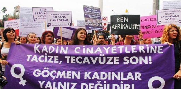 Sultangazi'de Göçmen Kadın Cinayetlerini Protesto Eylemi