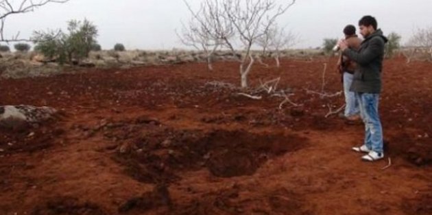 Suriye'den atılan havan mermisi Türkiye'ye düştü